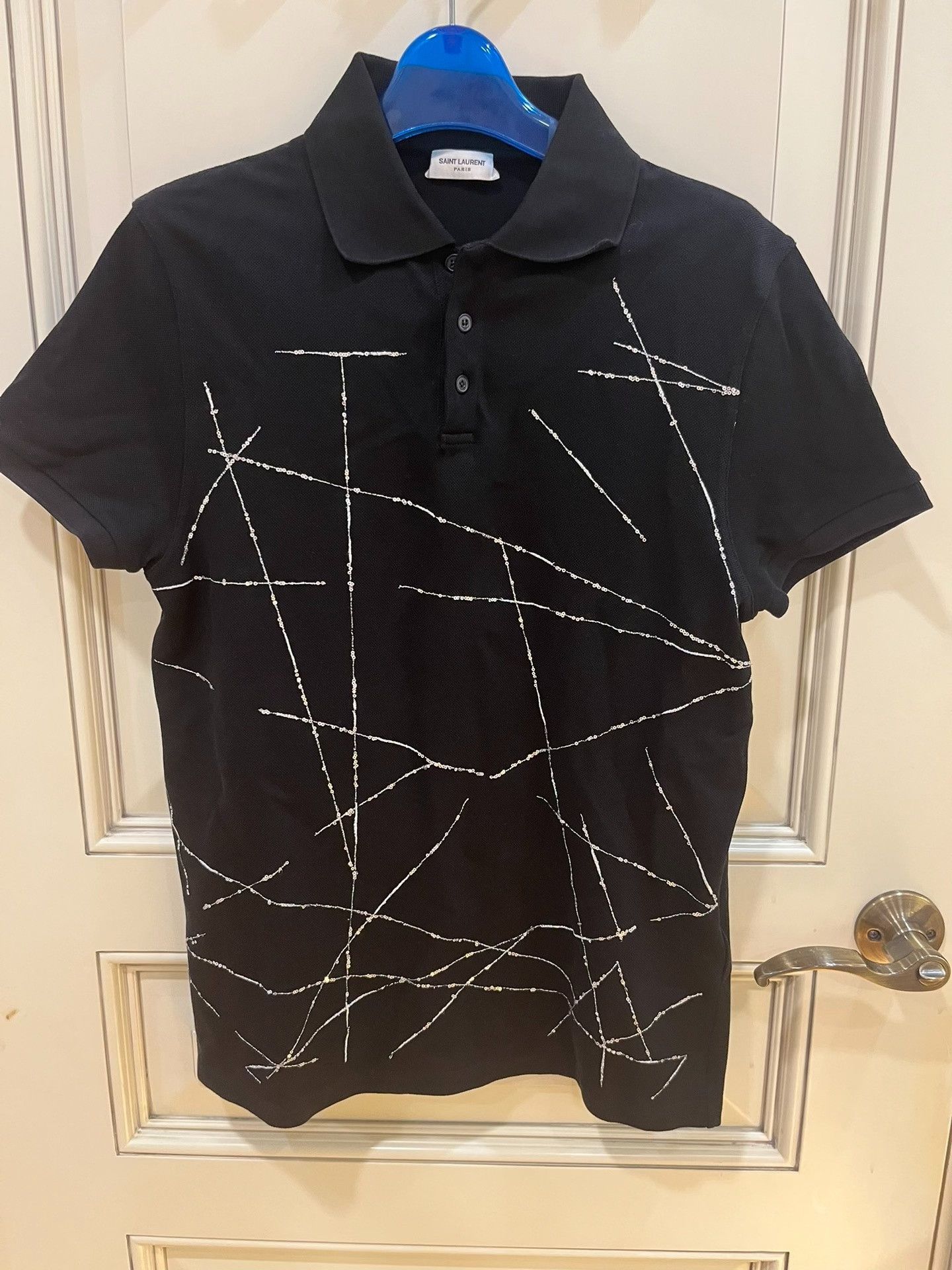 Saint Laurent Paris Saint Laurent Black Polo T-shirt Size US S / EU 44-46 / 1 - 1 Thumbnail