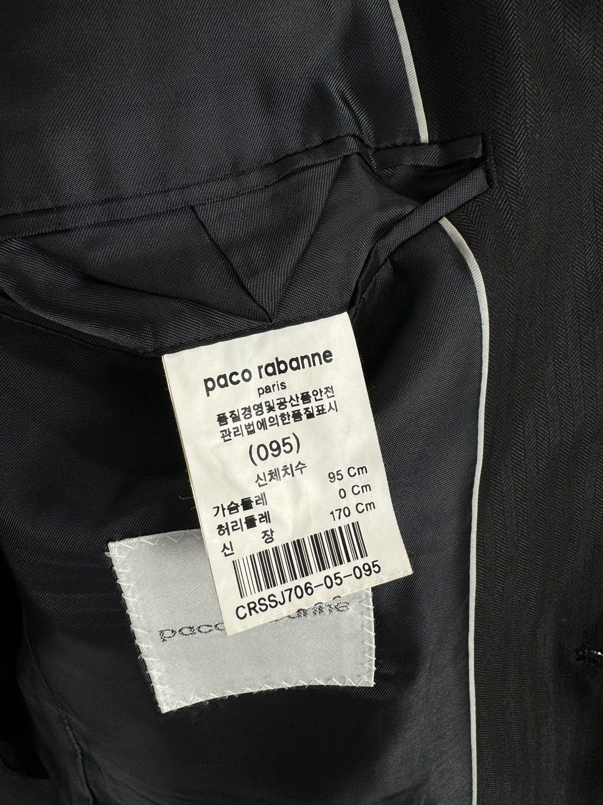 Other Paco Rabanne Black Blazer Jacket Size 42R - 11 Thumbnail