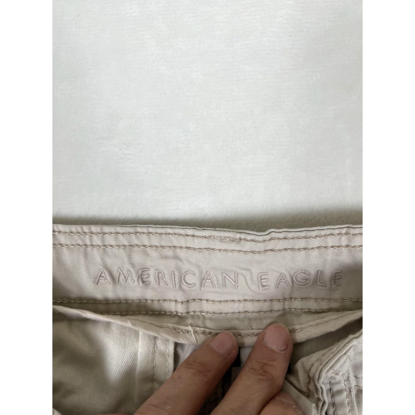 American Eagle Outfitters American Eagle Slim Lived-In Cargo Pants Mens 28x29 Beige Stretch Casual Size US 28 / EU 44 - 3 Thumbnail