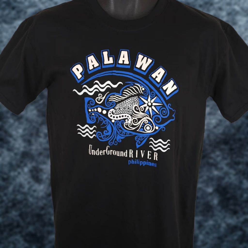 Vintage Palawan Philippines T Shirt Mens Size Small Black Underground River Travel Destination Tee Size US S / EU 44-46 / 1 - 1 Thumbnail