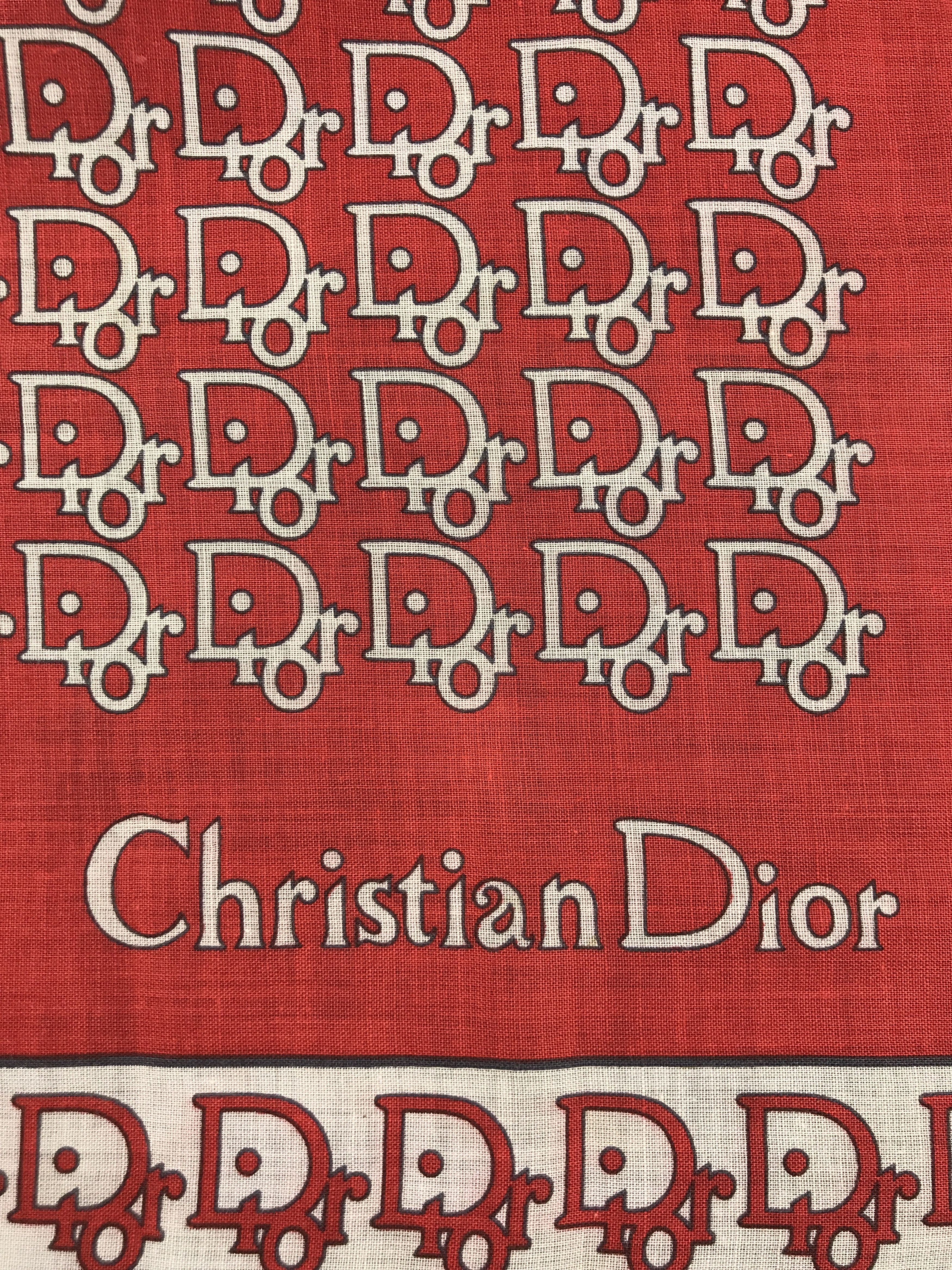 Designer Vintage Christian Dior Monogram Silk Scarf Size ONE SIZE - 7 Thumbnail