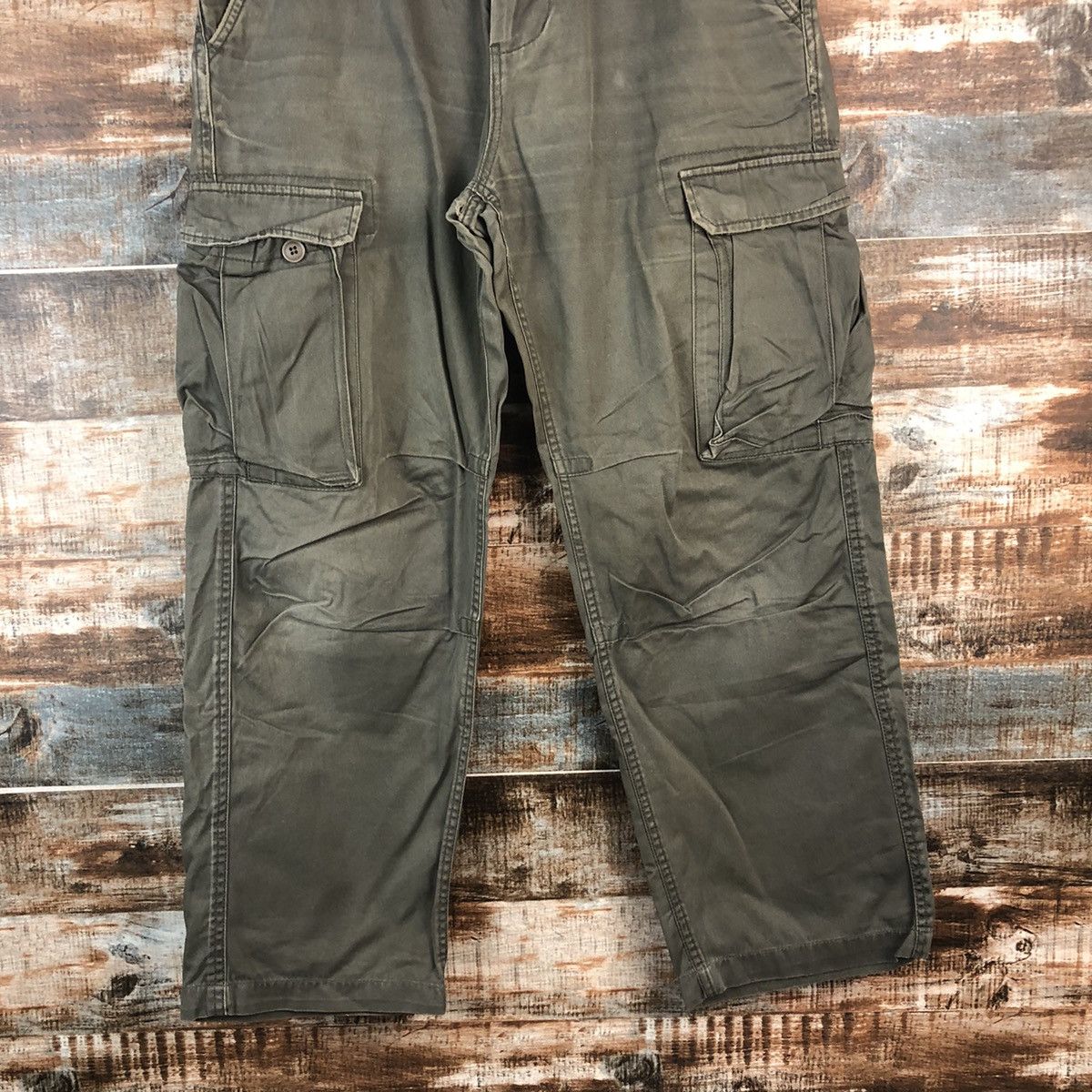 Japanese Brand DL Real Crush Clothing utility Cargo Multipocket Pants #C710 Size US 33 - 3 Thumbnail