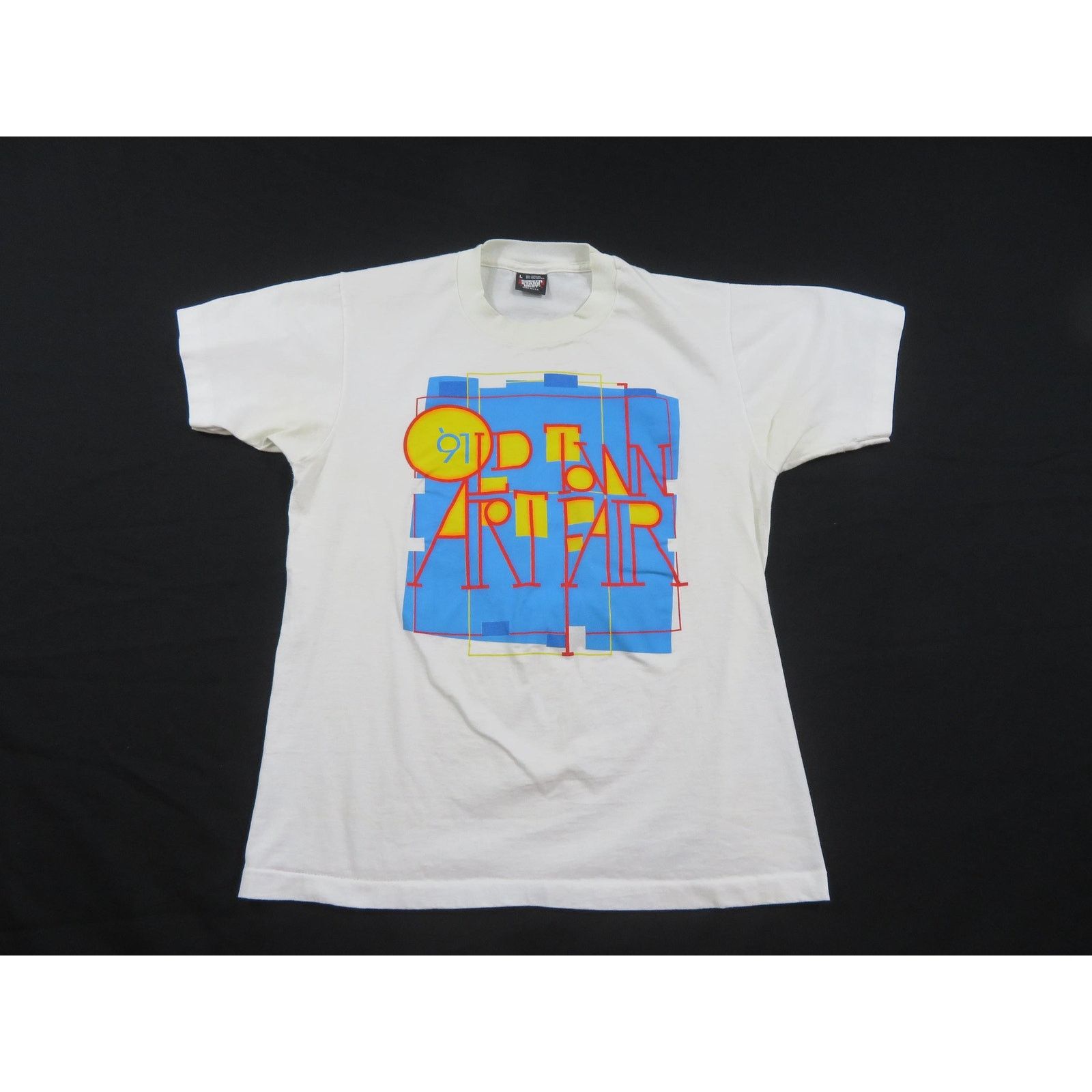 Other Old Town Art Fair T-shirt, White Blue, Sz M 1990s Size US M / EU 48-50 / 2 - 1 Thumbnail