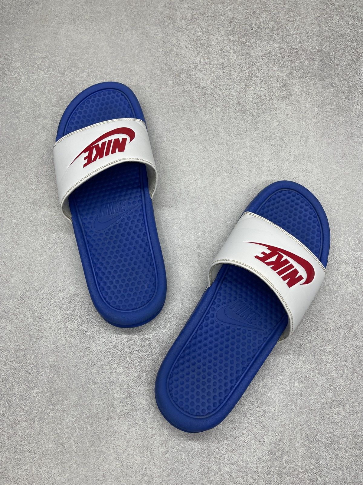 Nike Mens Nike Slides Flip Flops Blue/White Size 42.5 27cm Size US 9 / EU 42 - 4 Thumbnail