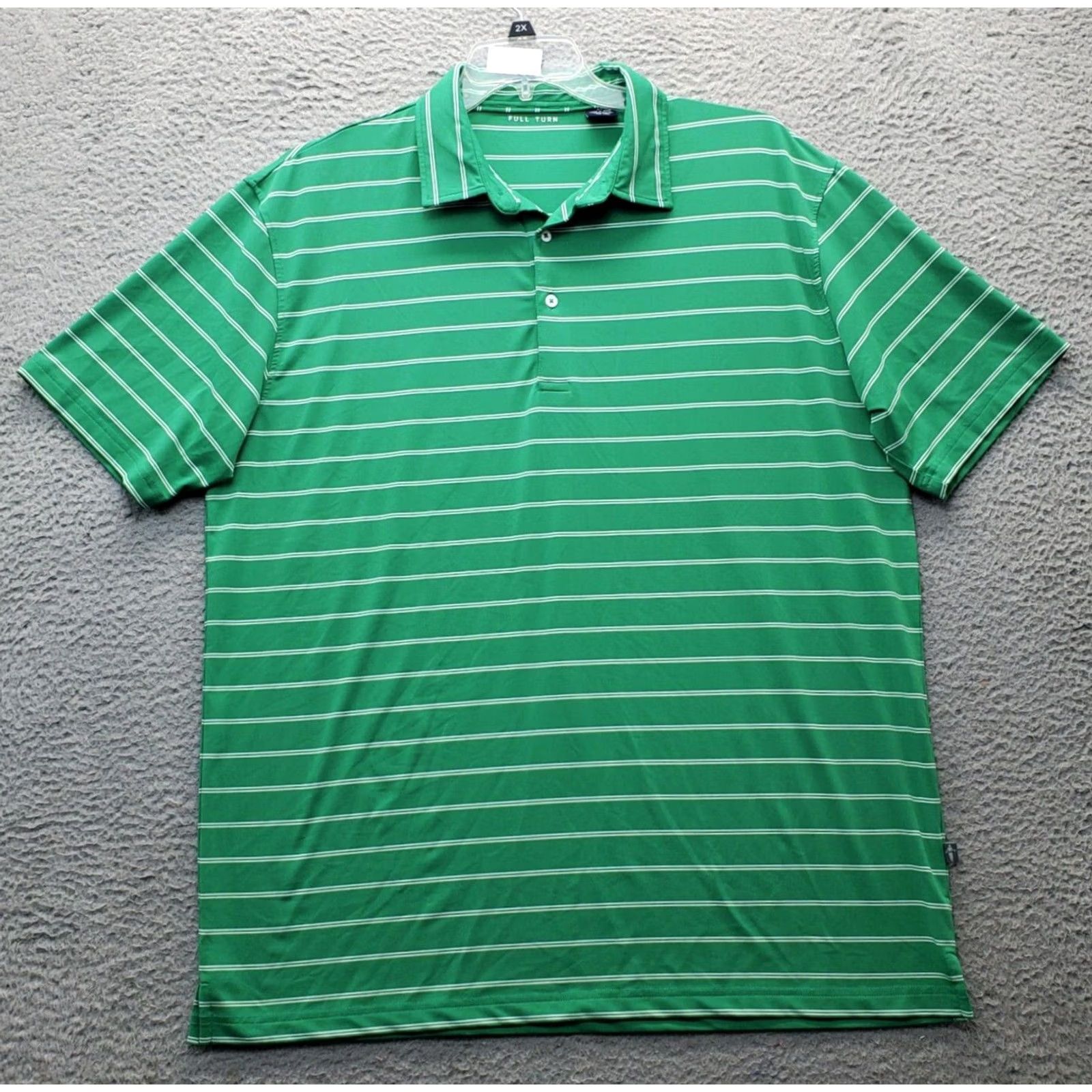 Vintage Full Turn Polo Shirt Mens XL Multi Striped Performance Stretch Short Sleeve Size US XL / EU 56 / 4 - 2 Thumbnail