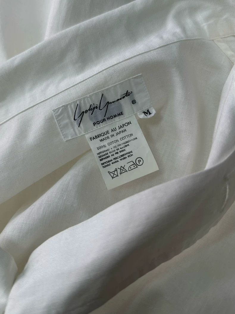 Yohji Yamamoto Yohji Yamamoto 80s Maru Text Distortion White Shirt 2505-Ne Size US M / EU 48-50 / 2 - 6 Thumbnail