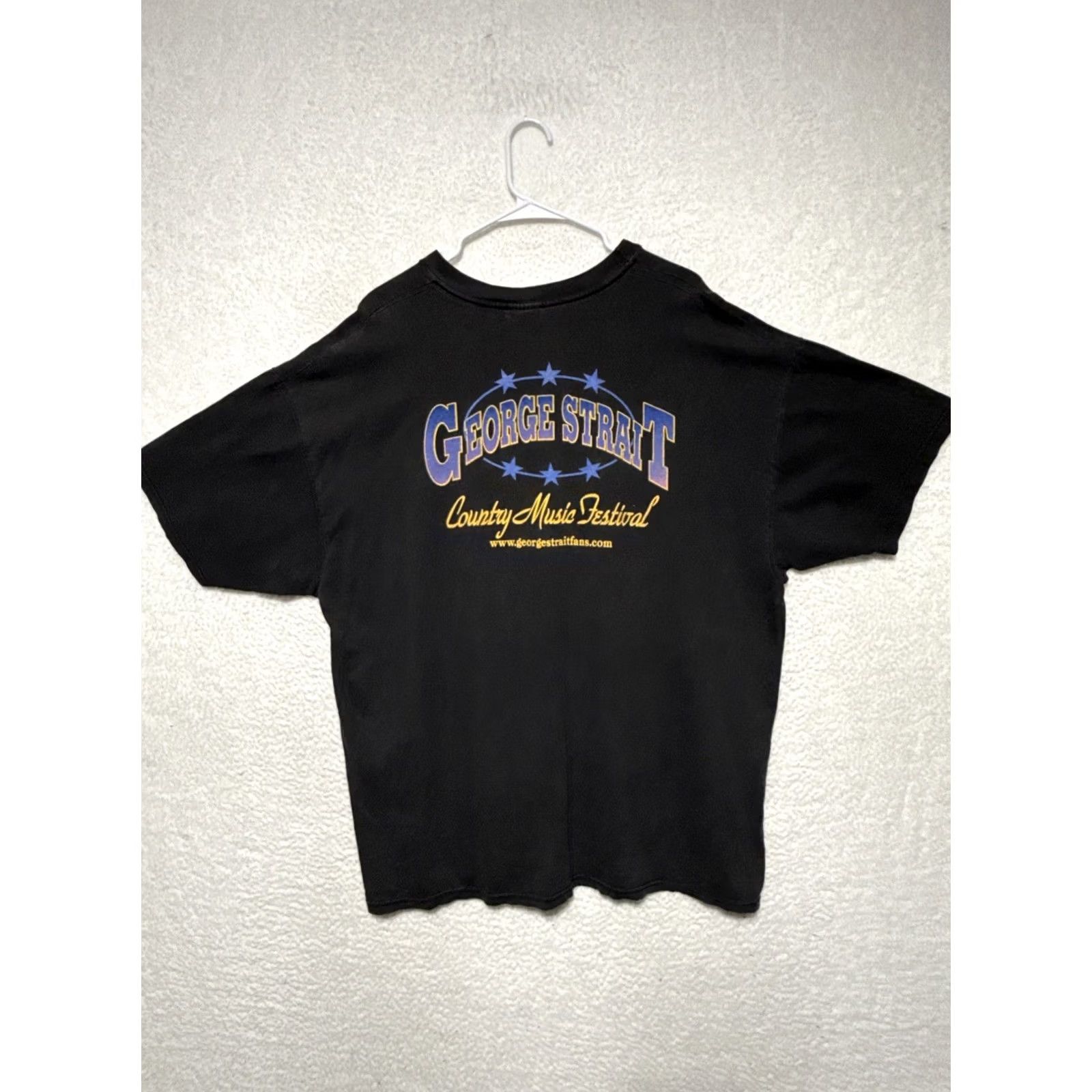 Hanes VINTAGE George Strait Concert Tee 2XL Black Double Sided Shirt Mens Vintage 90s Country Music Festival T-Shirt Size US XXL / EU 58 / 5 - 3 Thumbnail