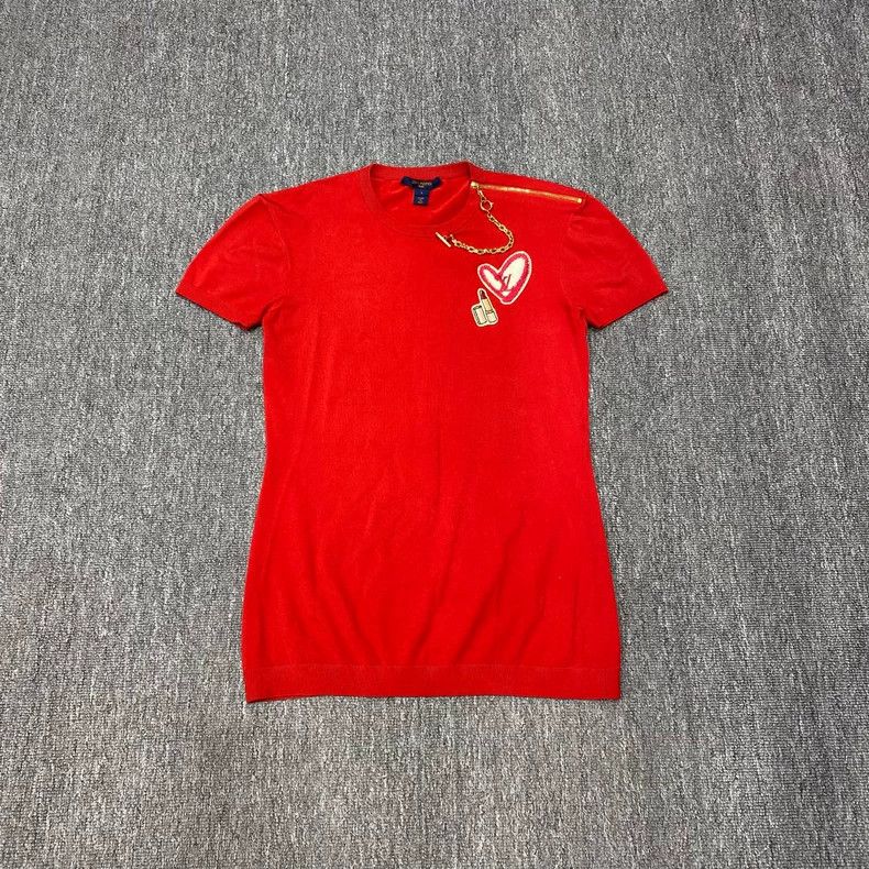 Louis Vuitton Louis Vuitton Limited Red Lipstick Love Knitted Short Slee Size US L / EU 52-54 / 3 - 1 Thumbnail