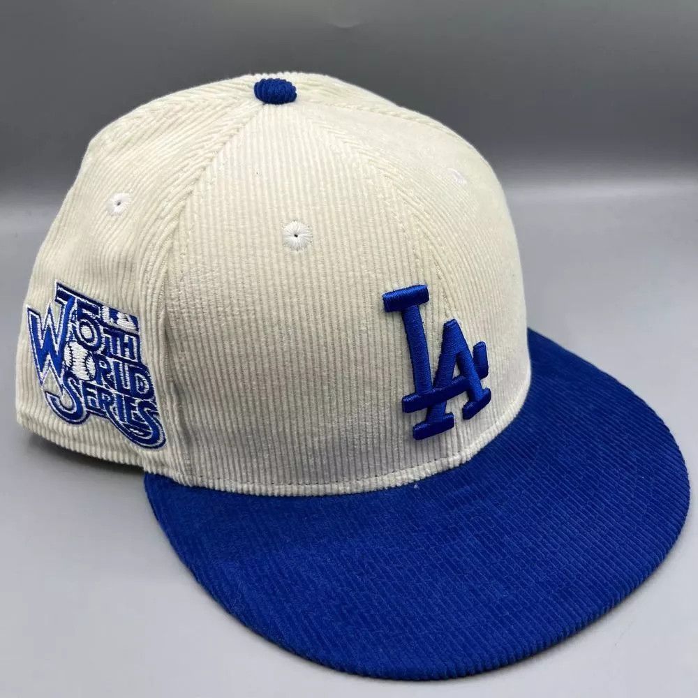 New Era Los Angeles LA Dodgers Hat Men 8 Corduroy 59Fifty New Era Size ONE SIZE - 1 Thumbnail
