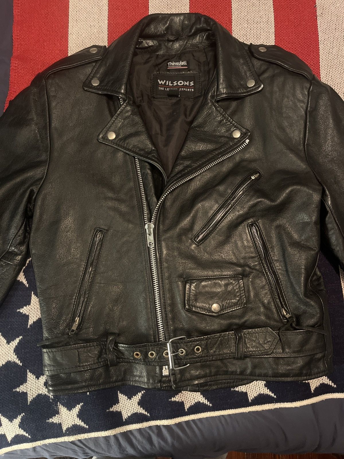 Wilsons Leather Wilsons Leather Biker Jacket Size US M / EU 48-50 / 2 - 4 Thumbnail