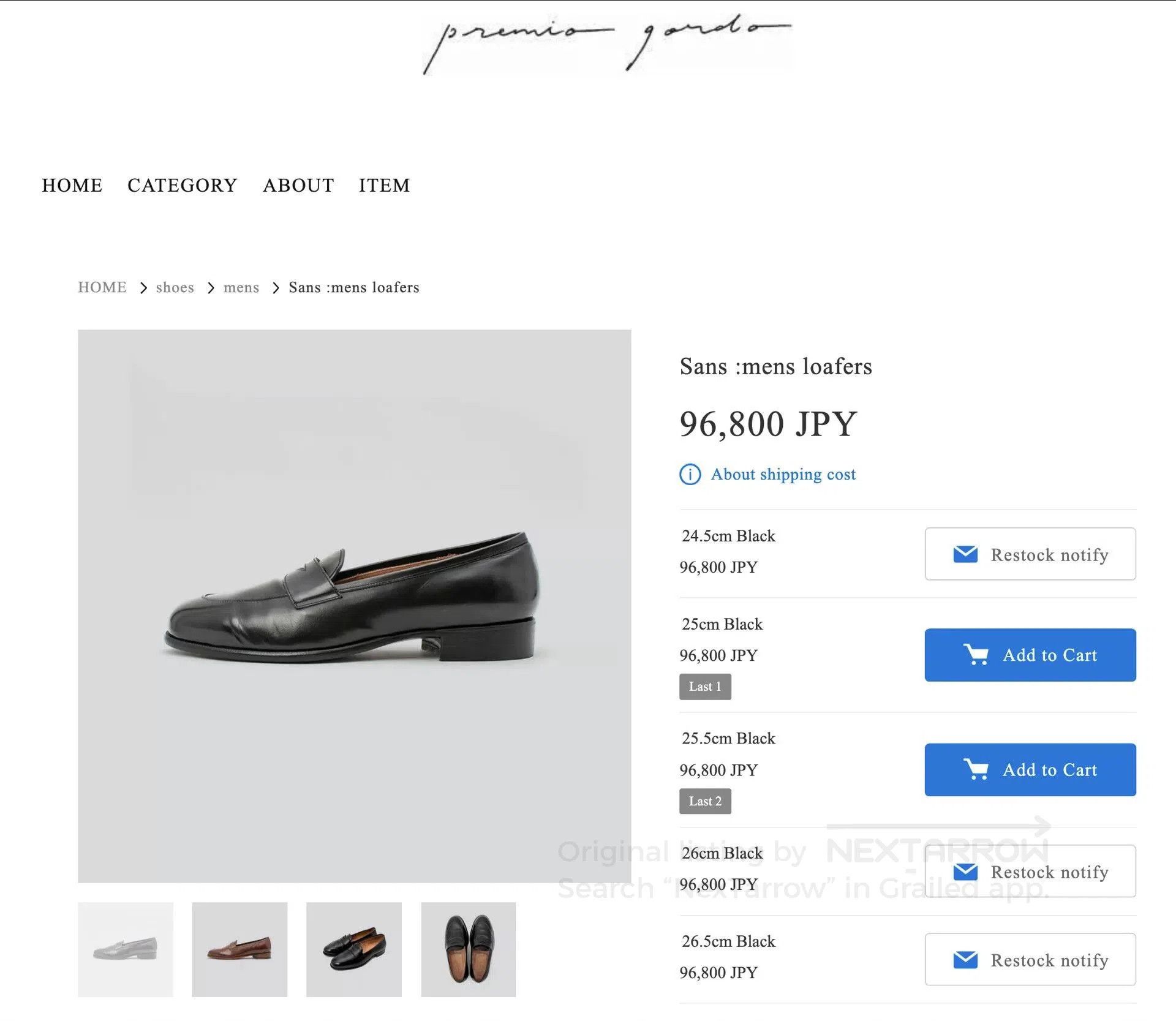 Other Premio Gordo Sans Calf Leather Loafer. Size US 10 / EU 43 - 9 Thumbnail