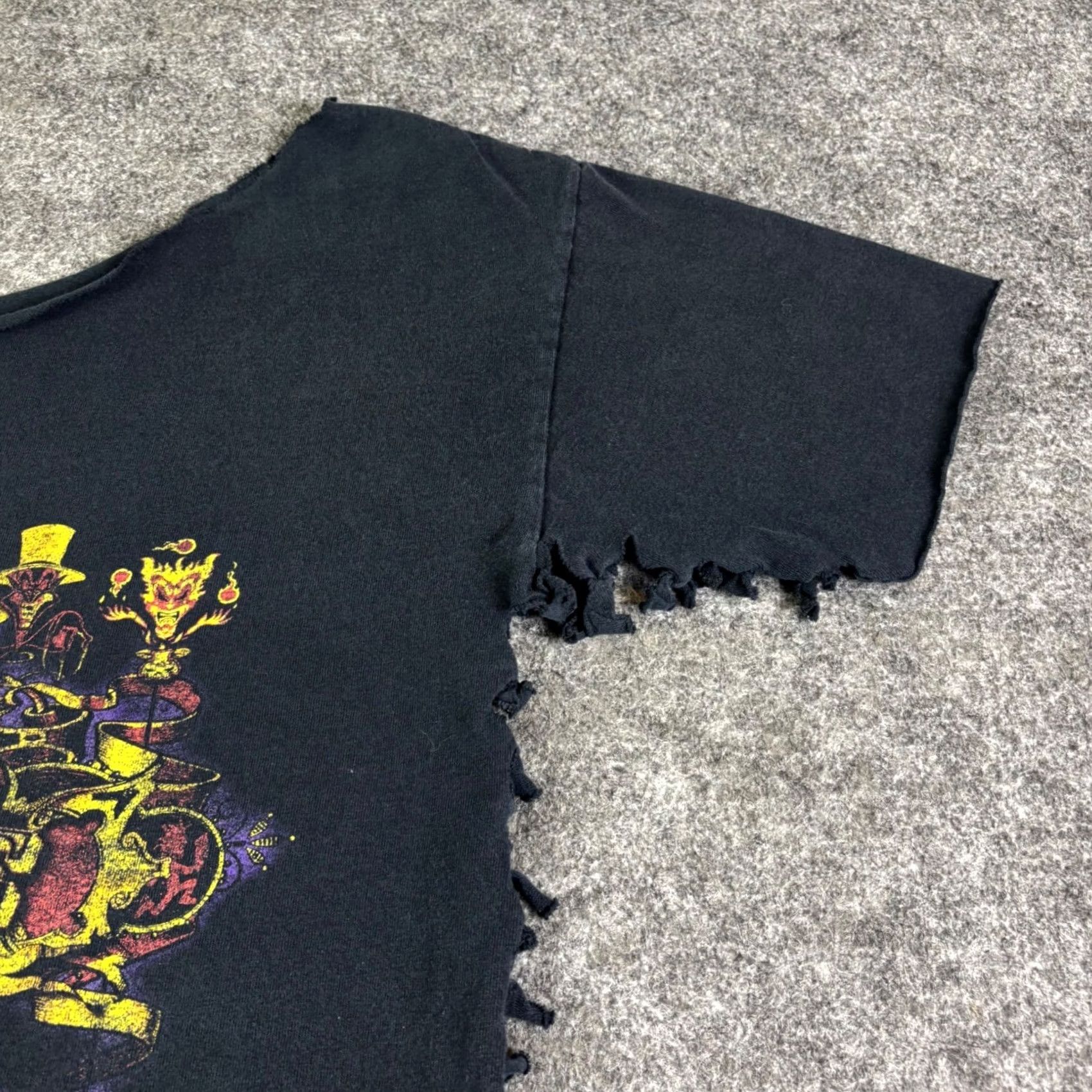 Vintage VINTAGE Insane Clown Posse ICP Graphic T-Shirt DIY Cut Tied Black Grunge Tee Ladies L Black Short Sleeve Shirt Size L / US 10 / IT 46 - 6 Thumbnail