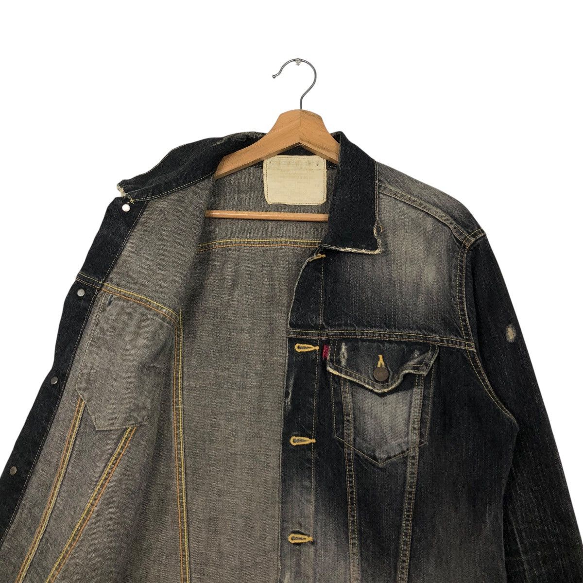 Edwin 🔥VINTAGE DENIM TRUCKER JACKET EDWIN MULTI POCKET Size US L / EU 52-54 / 3 - 14 Thumbnail
