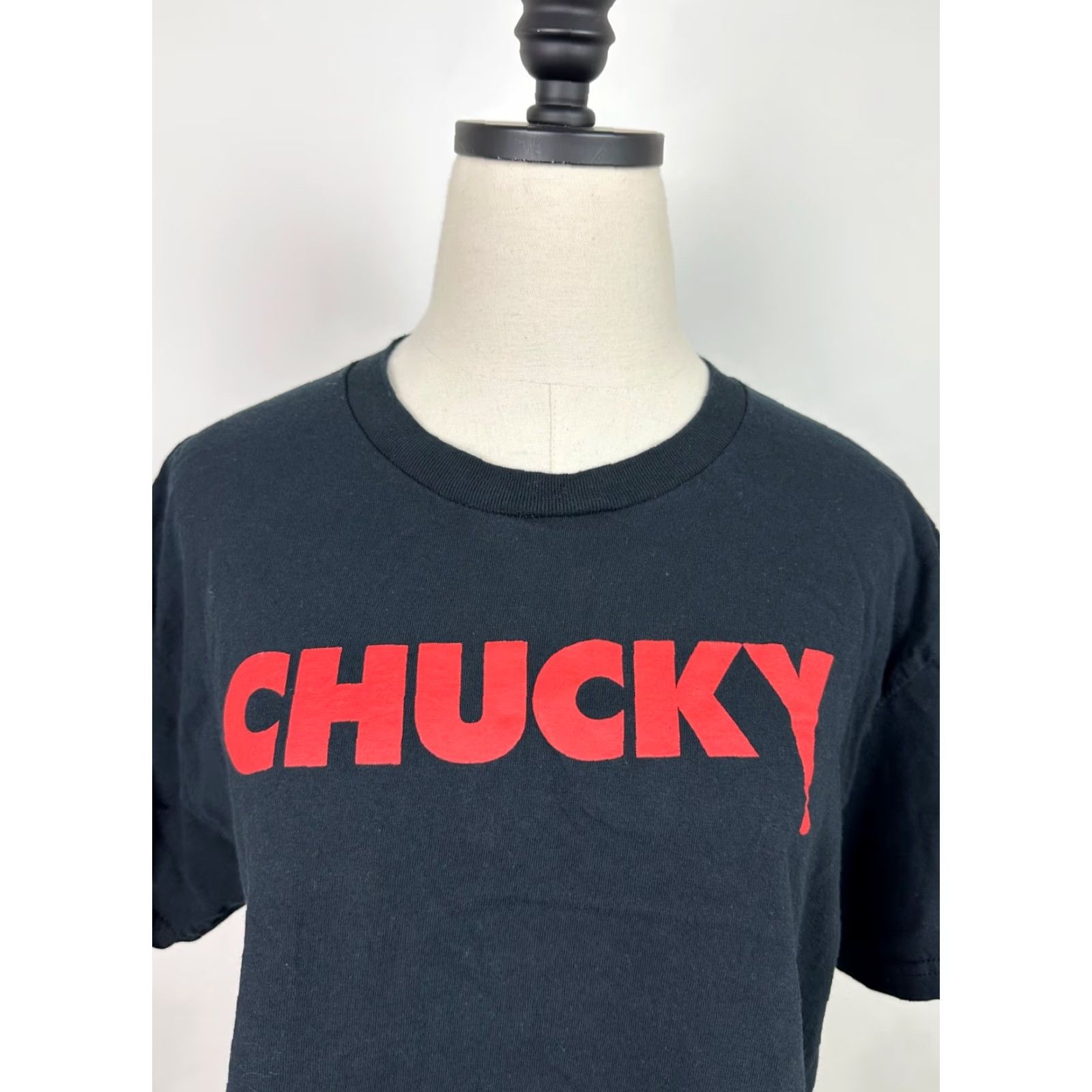 Etro Chucky Shirt Unisex Large CROPPED T-shirt Horror Tee Halloween Black Shirt Size L / US 10 / IT 46 - 3 Thumbnail