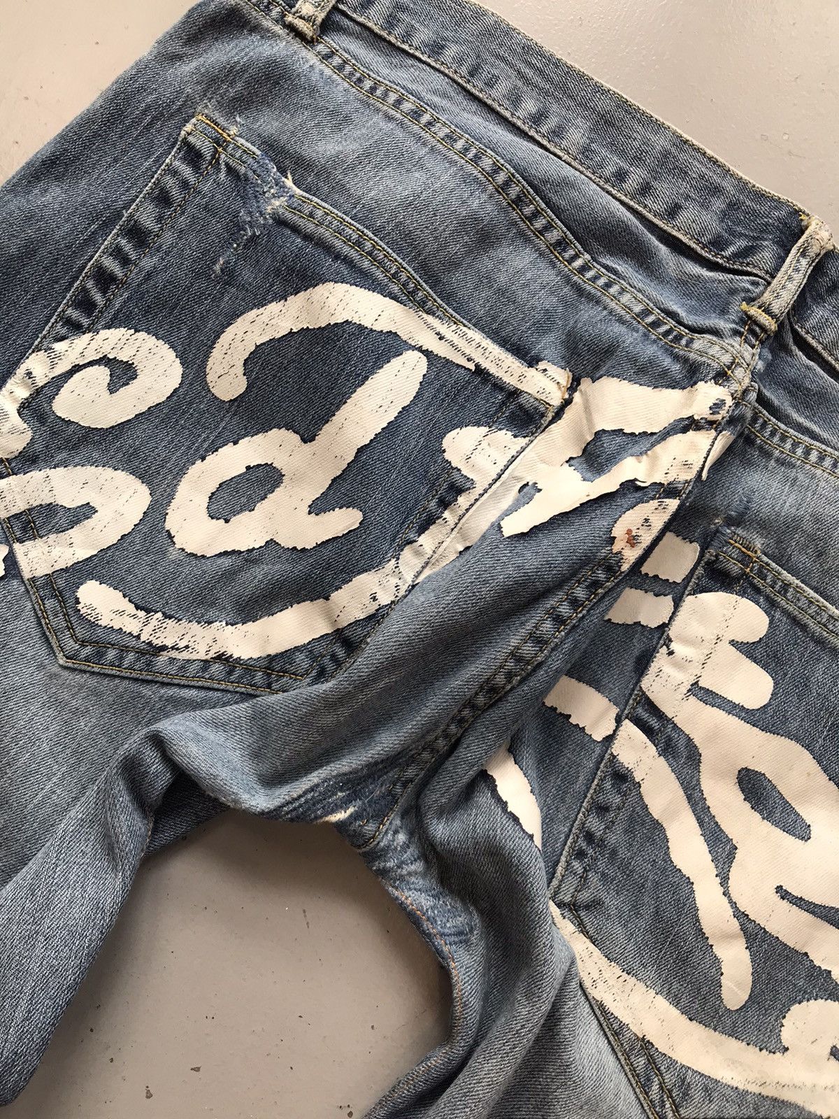 Ed Hardy × Vintage Vintage Edhardy distressed straight fit denim Size US 42 / EU 58 - 14 Thumbnail