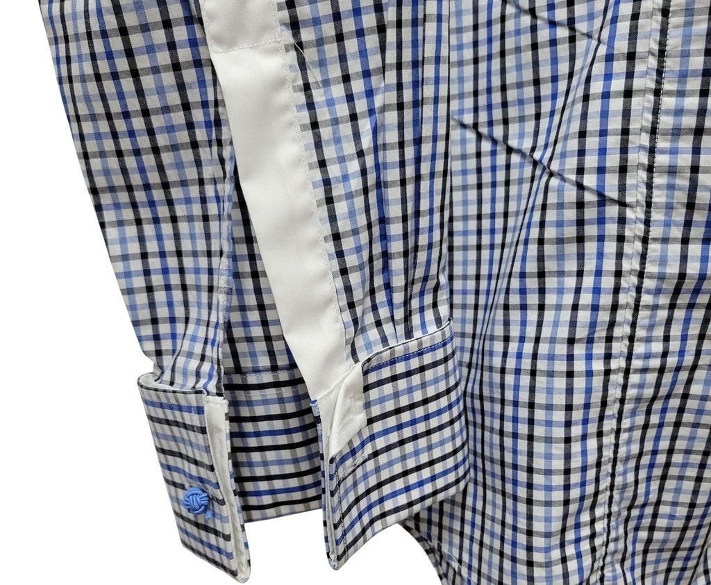 Other Allen Schwartz ABS Men's Plaid Long-Sleeves 16.5 34/35... Size US L / EU 52-54 / 3 - 9 Thumbnail