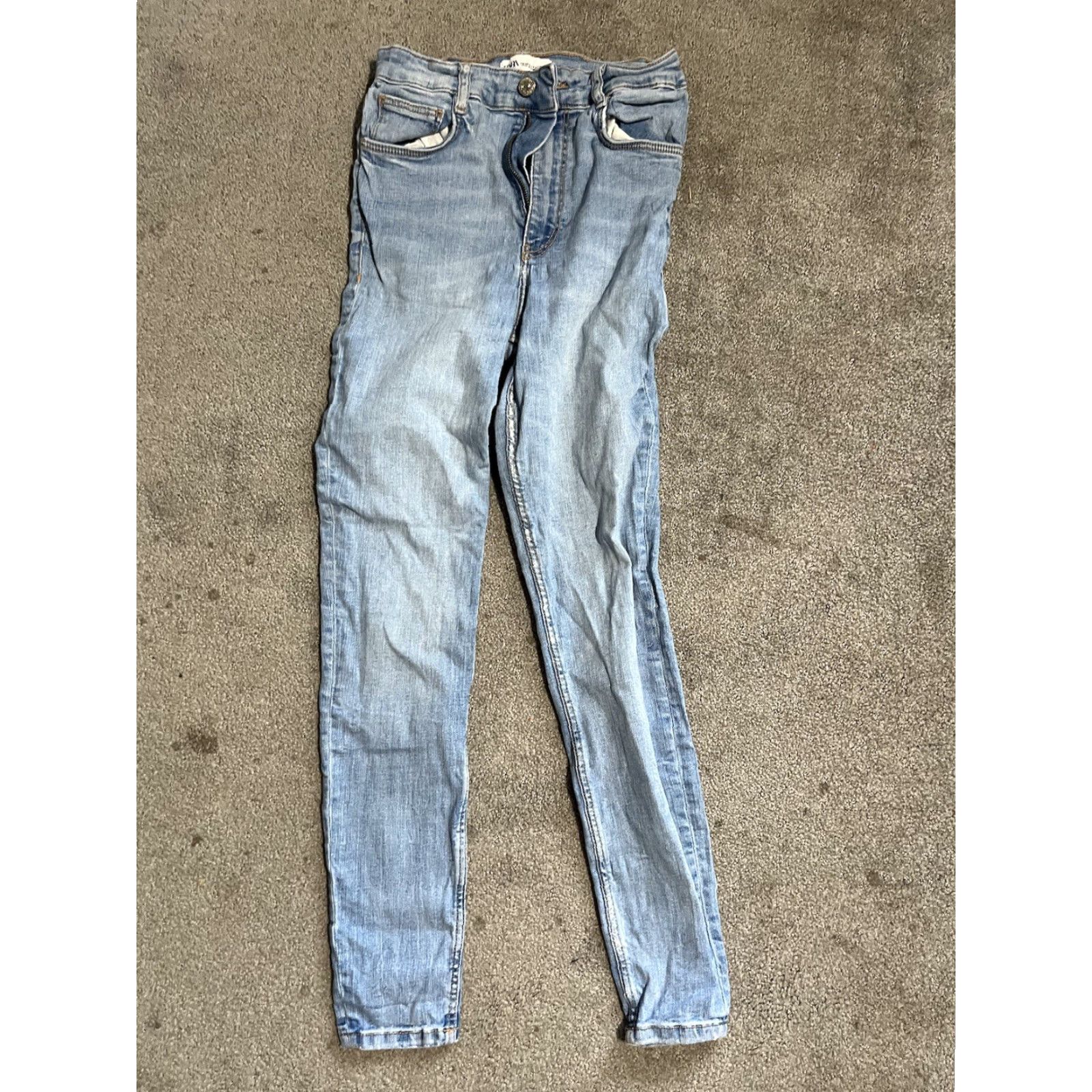 Zara Zara Denim Women's Size 6 Blue Skinny Light Wash Cotton Blend Jeans Size 28" / US 6 / IT 42 - 2 Thumbnail