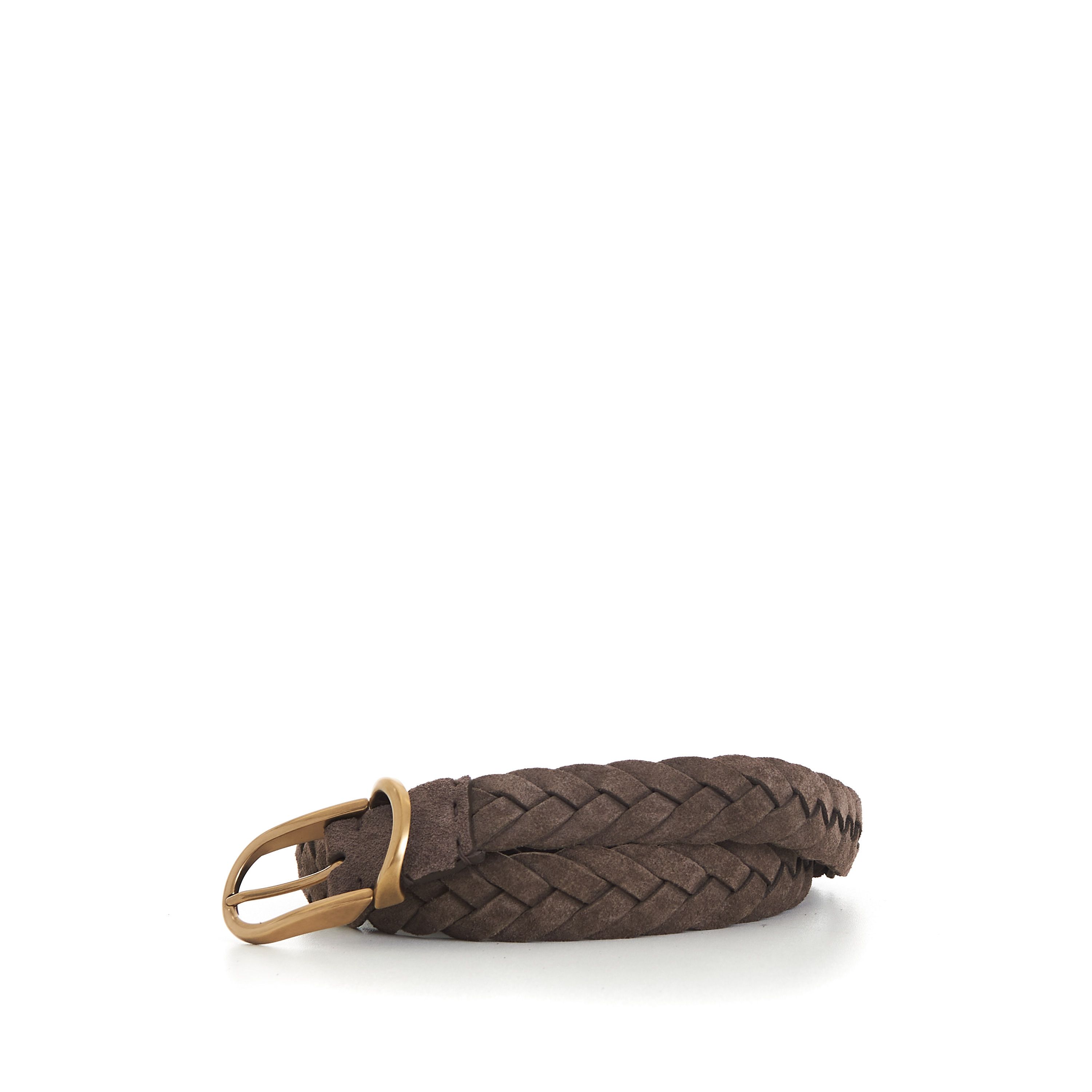 Brunello Cucinelli Braided Belt - Rounded Buckle & Metal Keeper, Suede Size 95 Size ONE SIZE - 2 Thumbnail