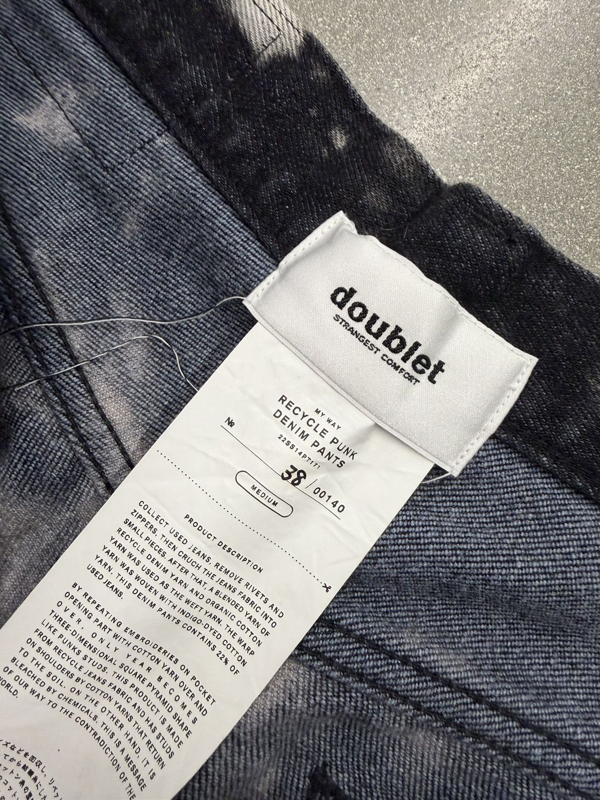 Doublet Doublet Punk Recycled Denim Size US 30 / EU 46 - 4 Thumbnail