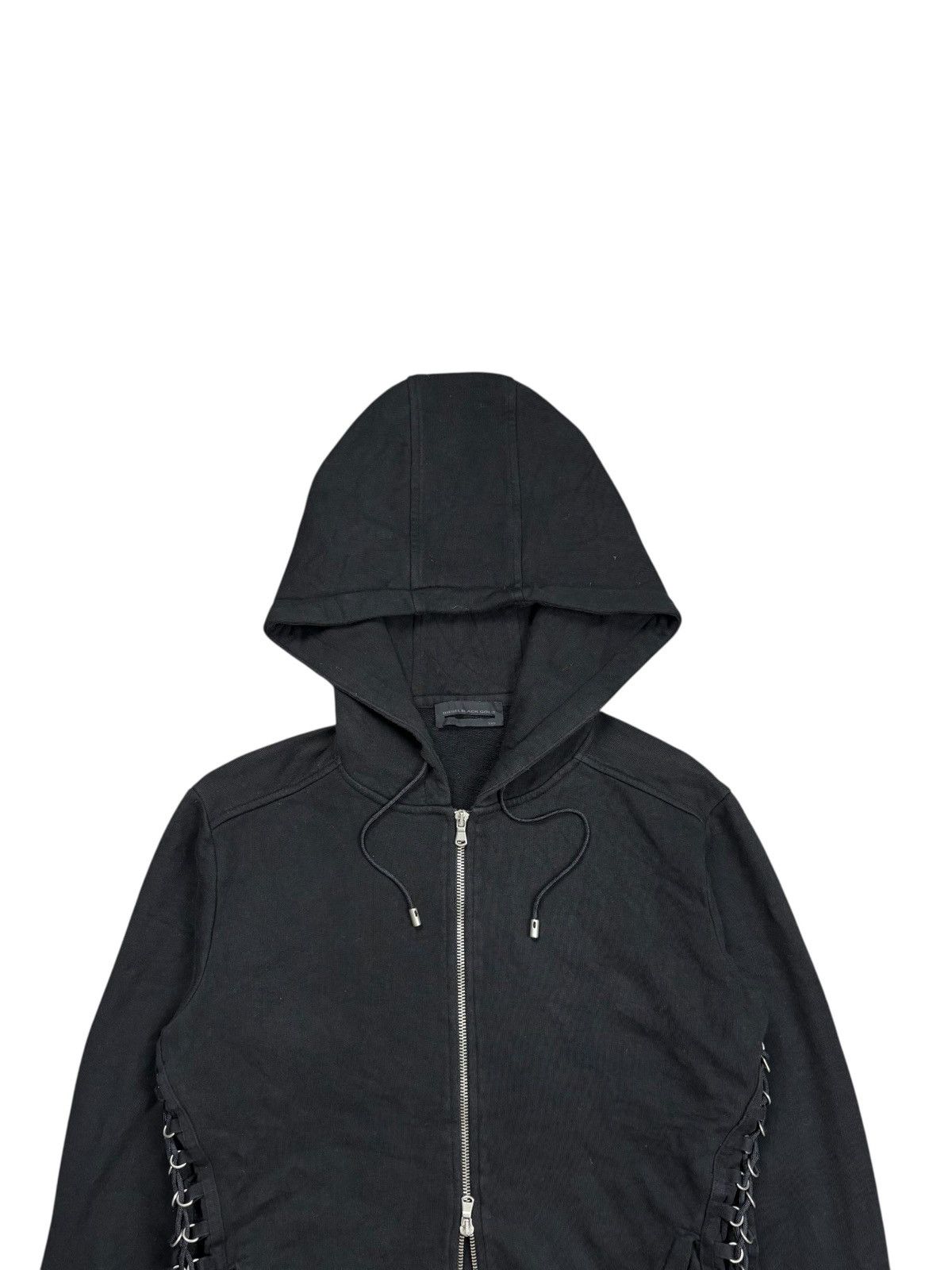 KMRii 2000s Diesel Black Gold - Side Lace Gothic Style Zip Hoodie Size US S / EU 44-46 / 1 - 4 Thumbnail