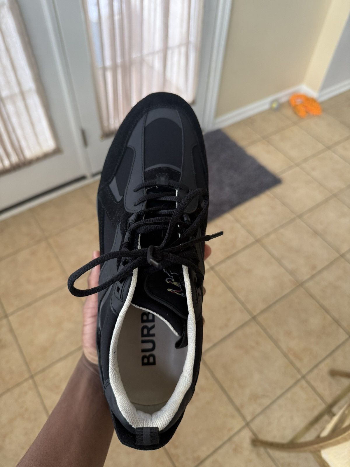 Burberry BURBERRY SEAN TRIPLE BLACK SNEAKERS Size US 12.5 / EU 45-46 - 5 Thumbnail