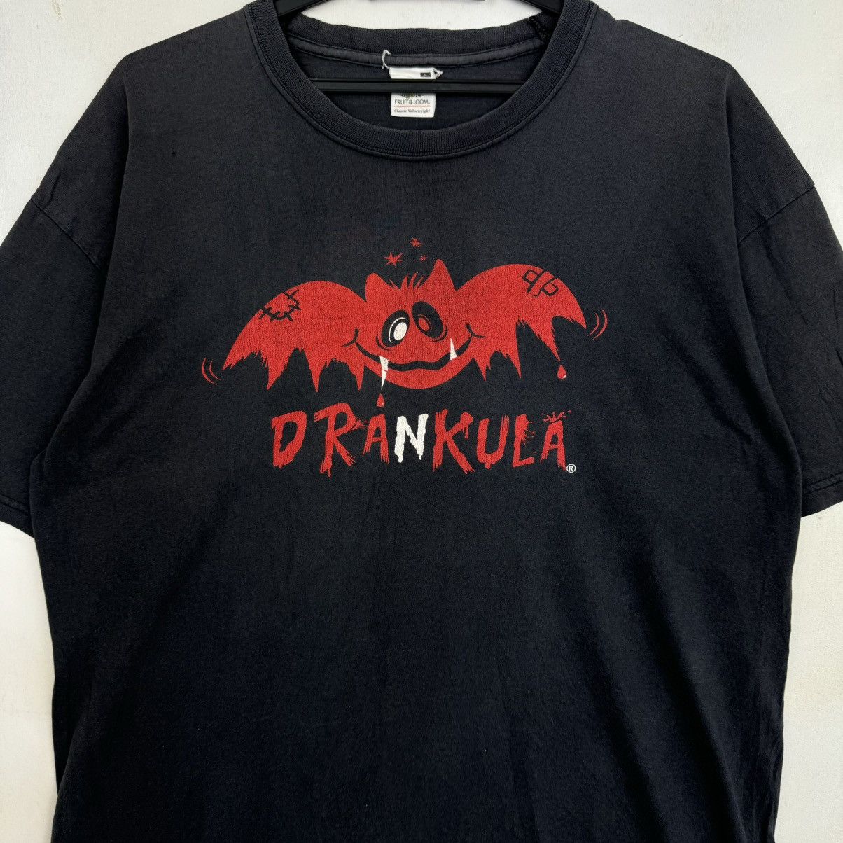 Fruit Of The Loom × Vintage Vintage Sunfaded Drankula Vampire Tshirt Size US L / EU 52-54 / 3 - 2 Thumbnail