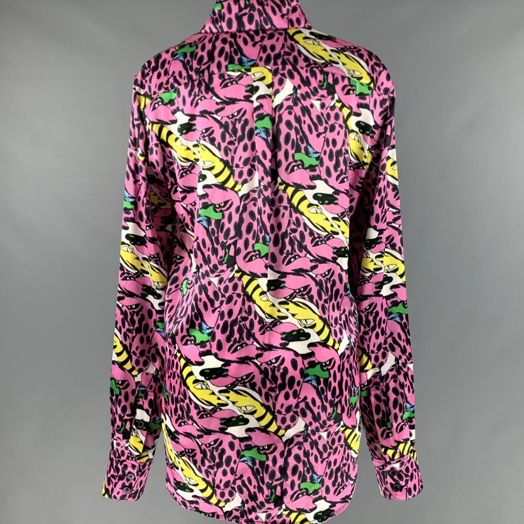 Marni MARNI Shirt Pink Multi-Color Viscose Print Button Up S Ladies Womens Size S / US 4 / IT 40 - 4 Thumbnail