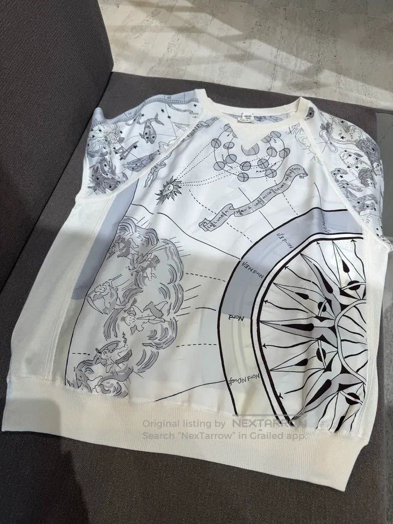Hermes Hermes Constellation Horoscope Silk Printed Blouse Size XS / US 0-2 / IT 36-38 - 1 Thumbnail