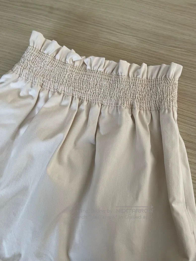 Hermes Hermes White Elastic Leather Skirt Size 42" / US 20 - 4 Thumbnail