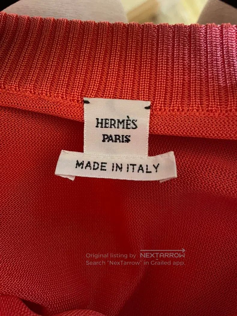Hermes Hermes Silk Fabric Fake Two-Piece Scarf Knit Top Size XS / US 0-2 / IT 36-38 - 7 Thumbnail