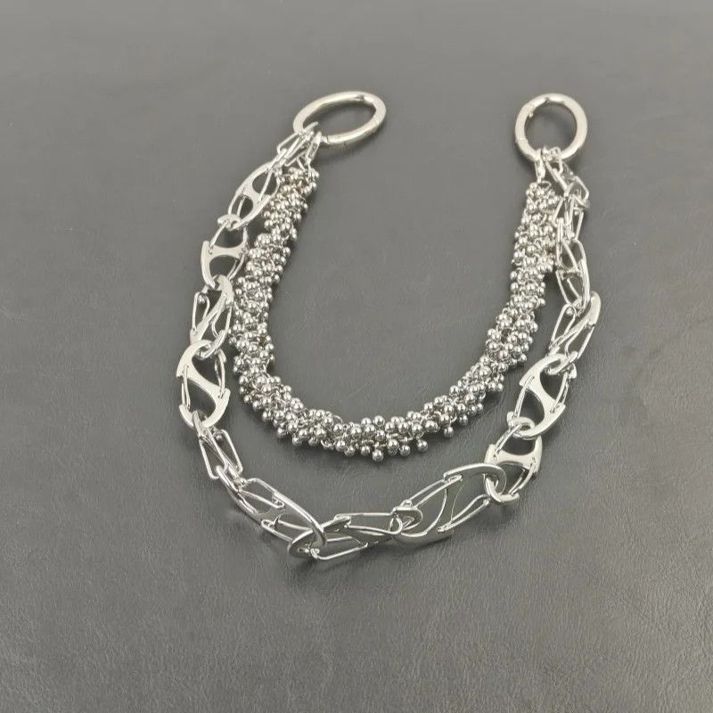 Jewelry Heavy-Duty Cuban Link Hip-Hop Pants Chain Silver, Men's