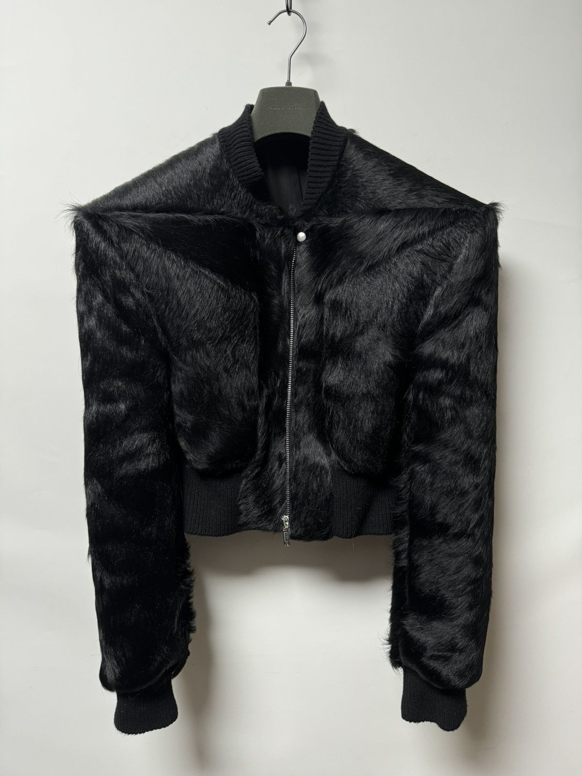 image of Rick Owens Lhl Edfu Flight Bomber in Black, Men's (Size Medium)