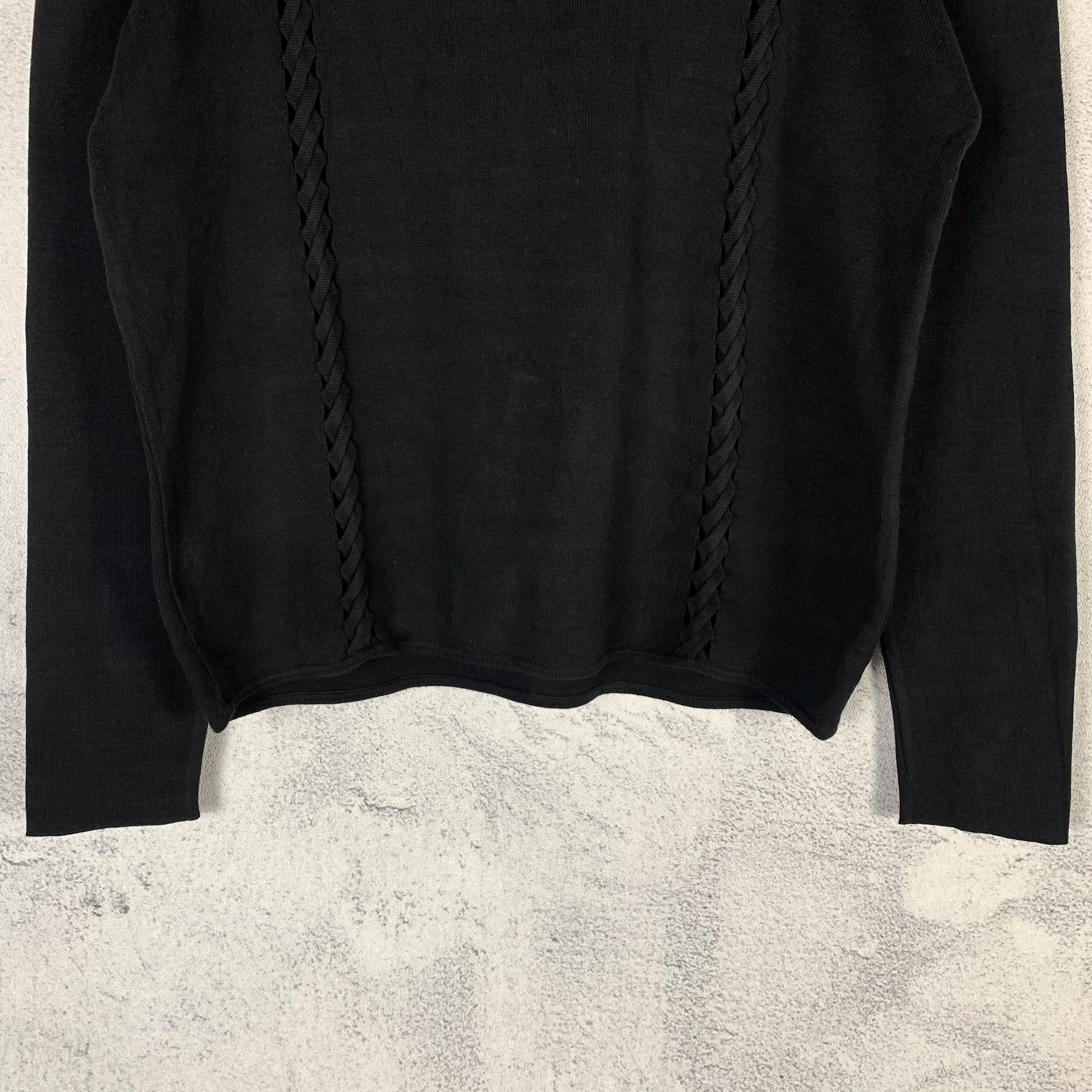 Versace Vintage Gianni Versace Knit Cable Sweater Size M / US 6-8 / IT 42-44 - 4 Thumbnail