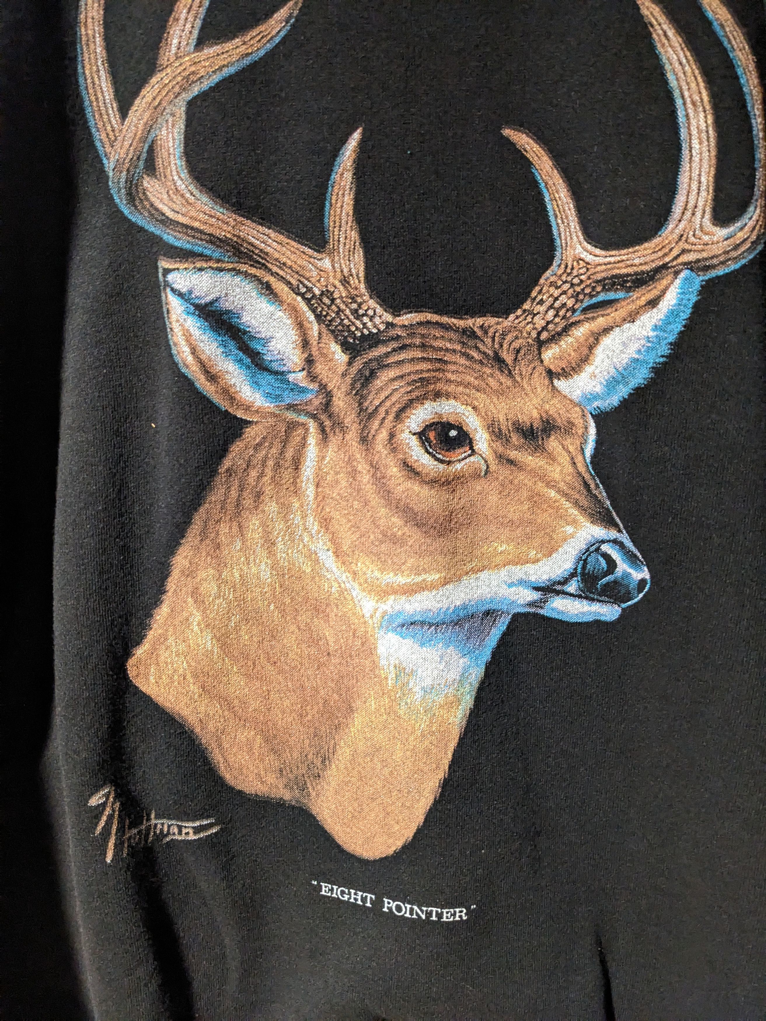 Vintage Vintage 90s Deer Doe Animal Nature Wildlife Sweatshirt Size US XL / EU 56 / 4 - 2 Thumbnail