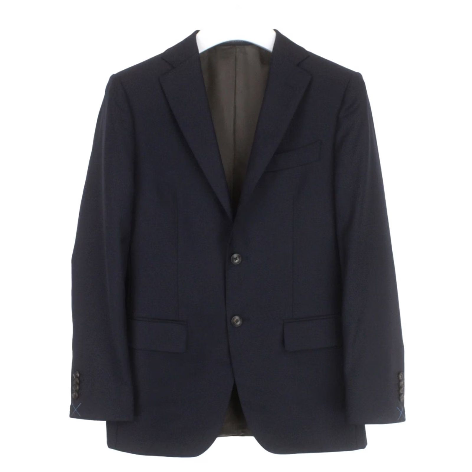 Suitsupply Suitsupply Napoli Single Breasted FL Regular Brescia Suit Mens UK 34 Pure Wool Navy Size 34R - 2 Thumbnail