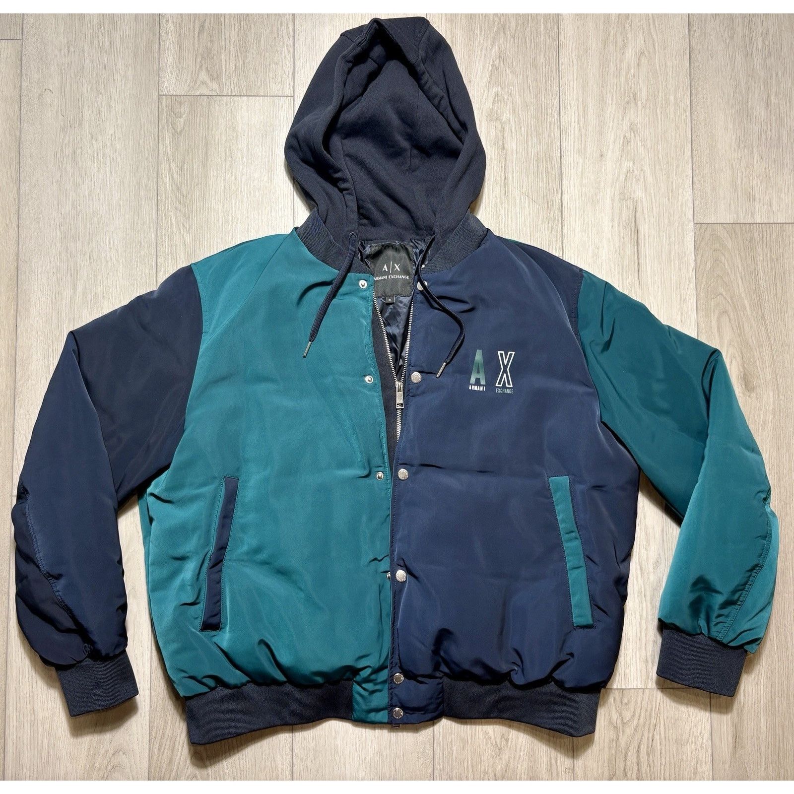 Armani Exchange Armani Exchange Oversized Puffer Jacket Hooded Skyline XL Size US XL / EU 56 / 4 - 1 Thumbnail