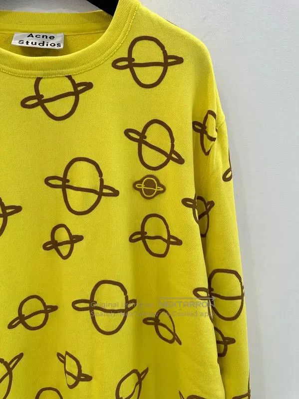 Acne Studios Acne Studios Yellow Cotton Men's Sweatshirt. Size US L / EU 52-54 / 3 - 3 Thumbnail