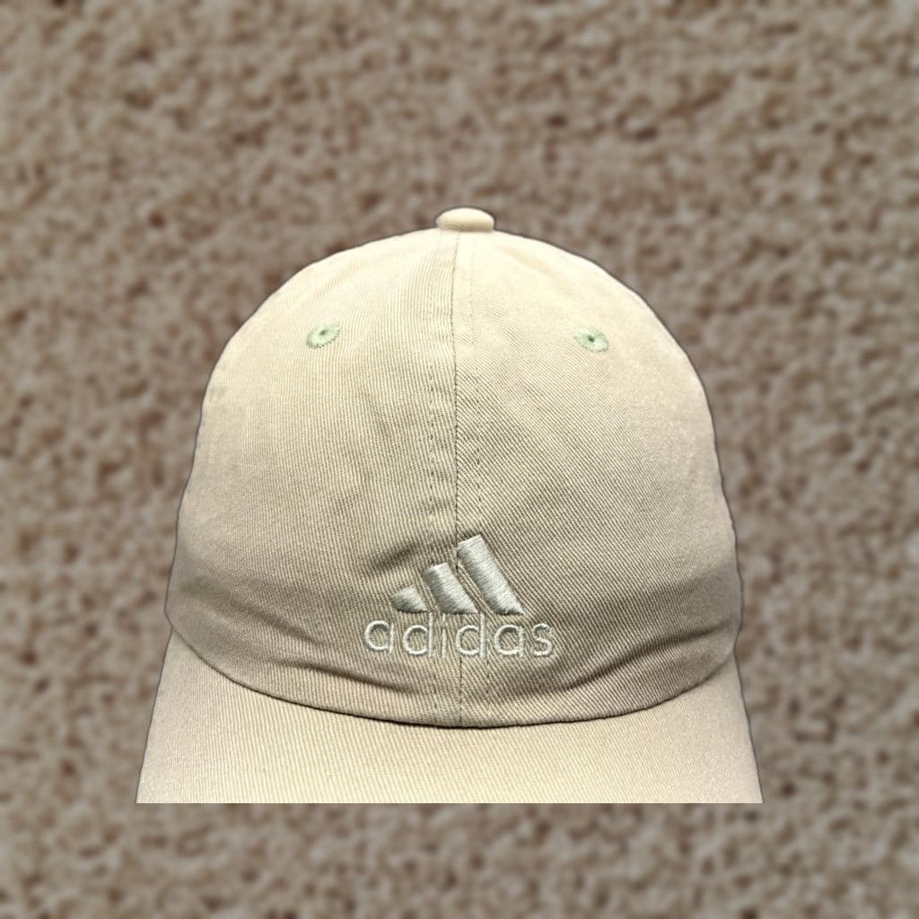 Adidas Adidas Hat Cap Fitted Adult Medium Beige Cotton Blend Aeroready Elastic Ponytail Baseball Cap Mens Size ONE SIZE - 1 Thumbnail