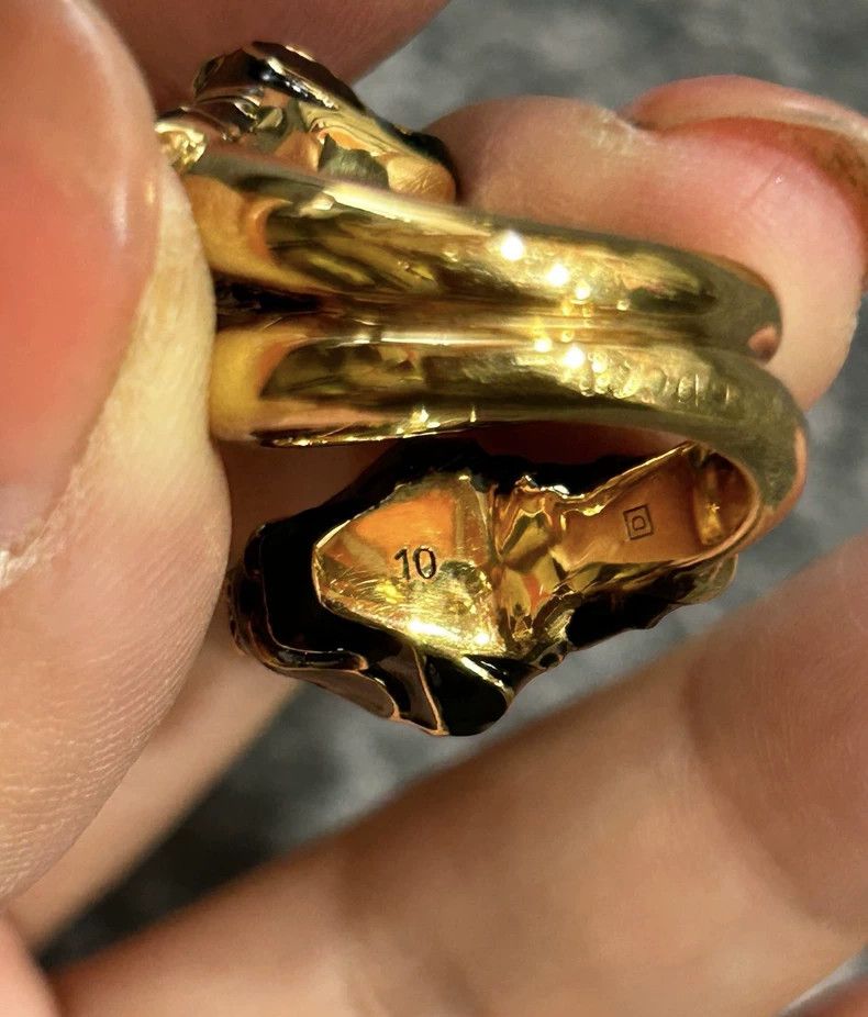 Gucci Gucci Size10 Tiger head green eye ring Size ONE SIZE - 5 Thumbnail