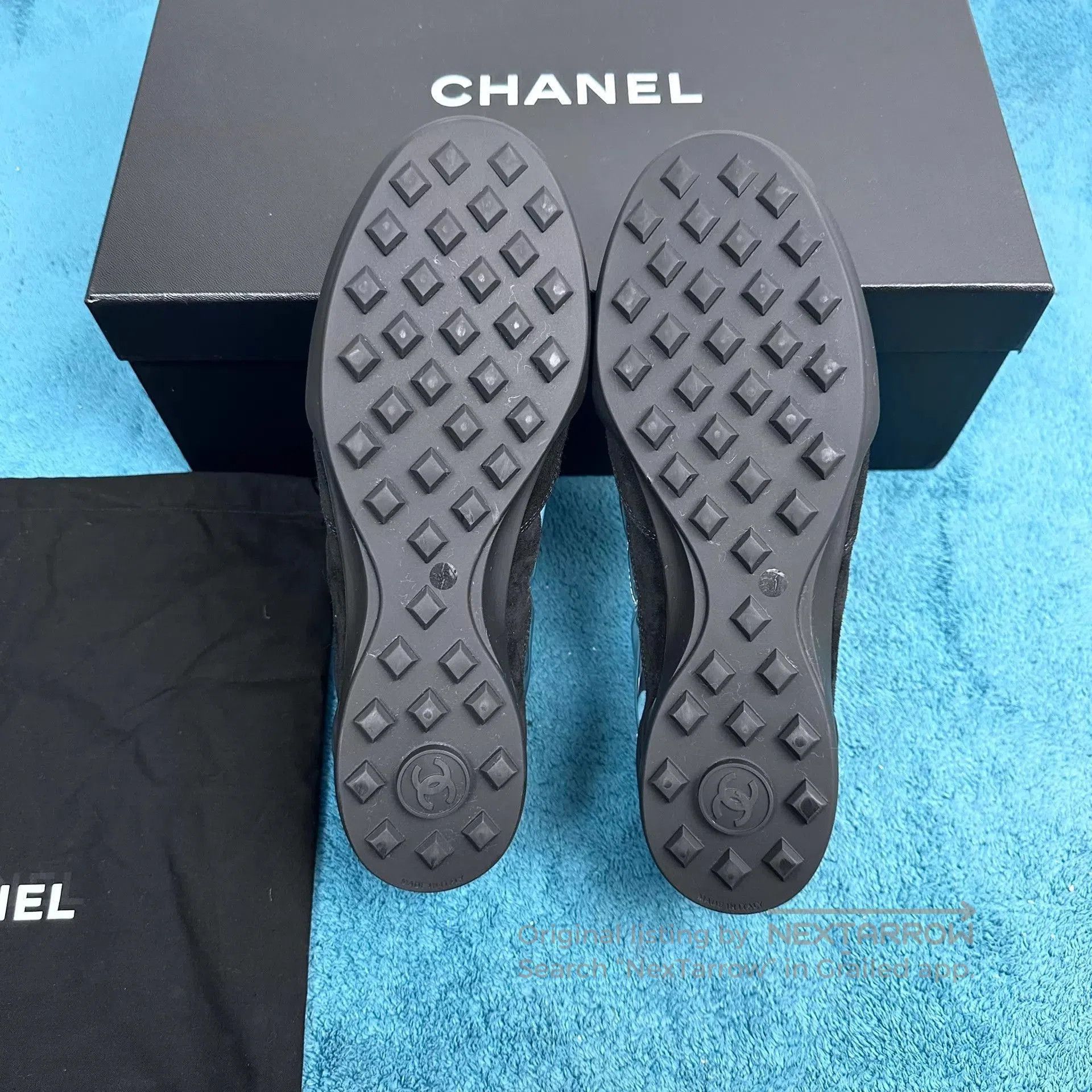 Chanel Silver Low-Top Sneakers Size 9. Size US 9 / EU 42 - 5 Thumbnail
