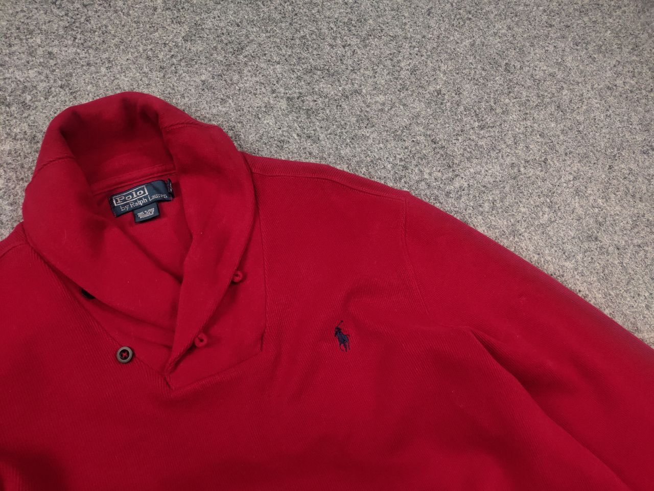 Polo Ralph Lauren Vintage Polo Ralph Lauren Logo Half-Buttoned Jumper Pullover Size US L / EU 52-54 / 3 - 3 Thumbnail
