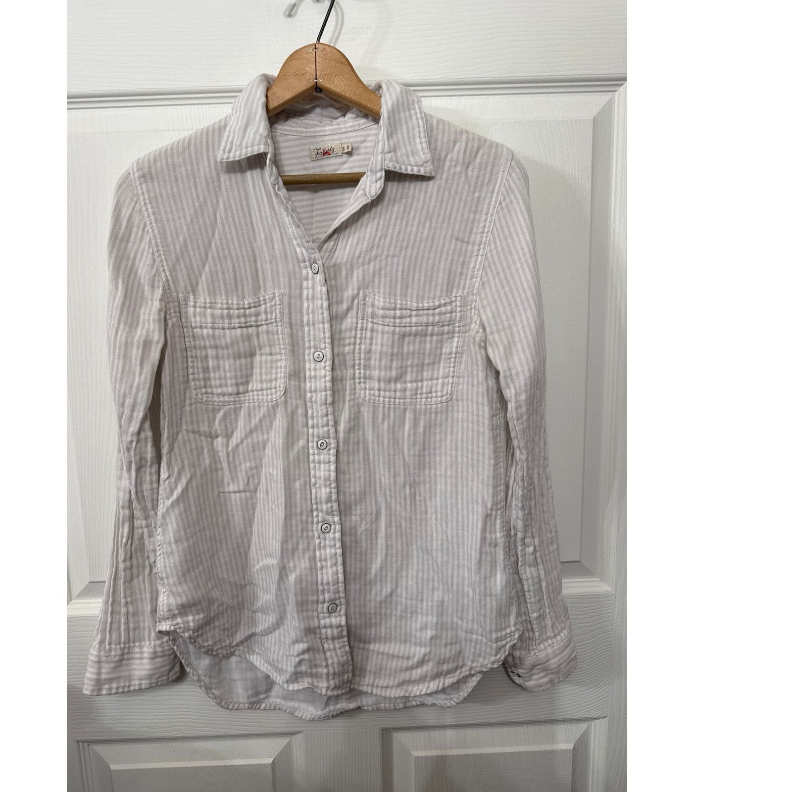 Faherty Faherty Striped Cotton Double-Pocket Gauze Button Down, S Size S / US 4 / IT 40 - 1 Thumbnail