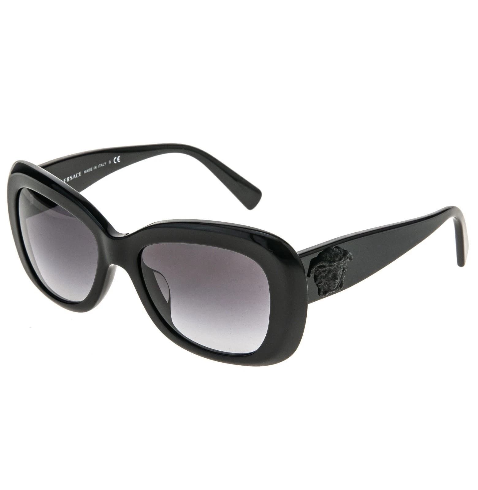 Versace VERSACE VE4317A 4317 Oval Classic Sunglasses Black Glitter Size ONE SIZE - 8 Thumbnail