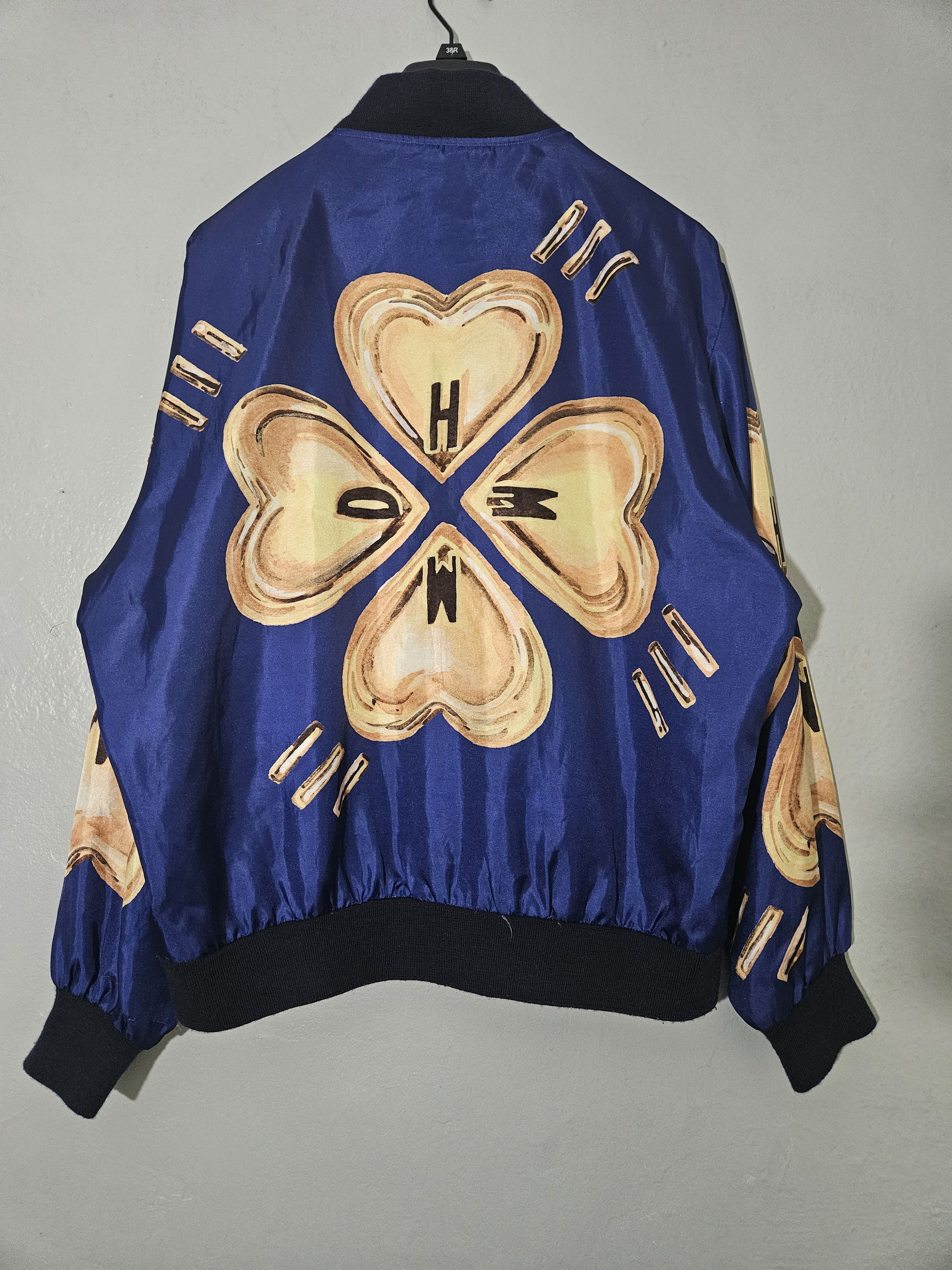 Human Made Blue & Gold Four Leaf Clover Hearts Bomber Jacket Size US M / EU 48-50 / 2 - 2 Thumbnail