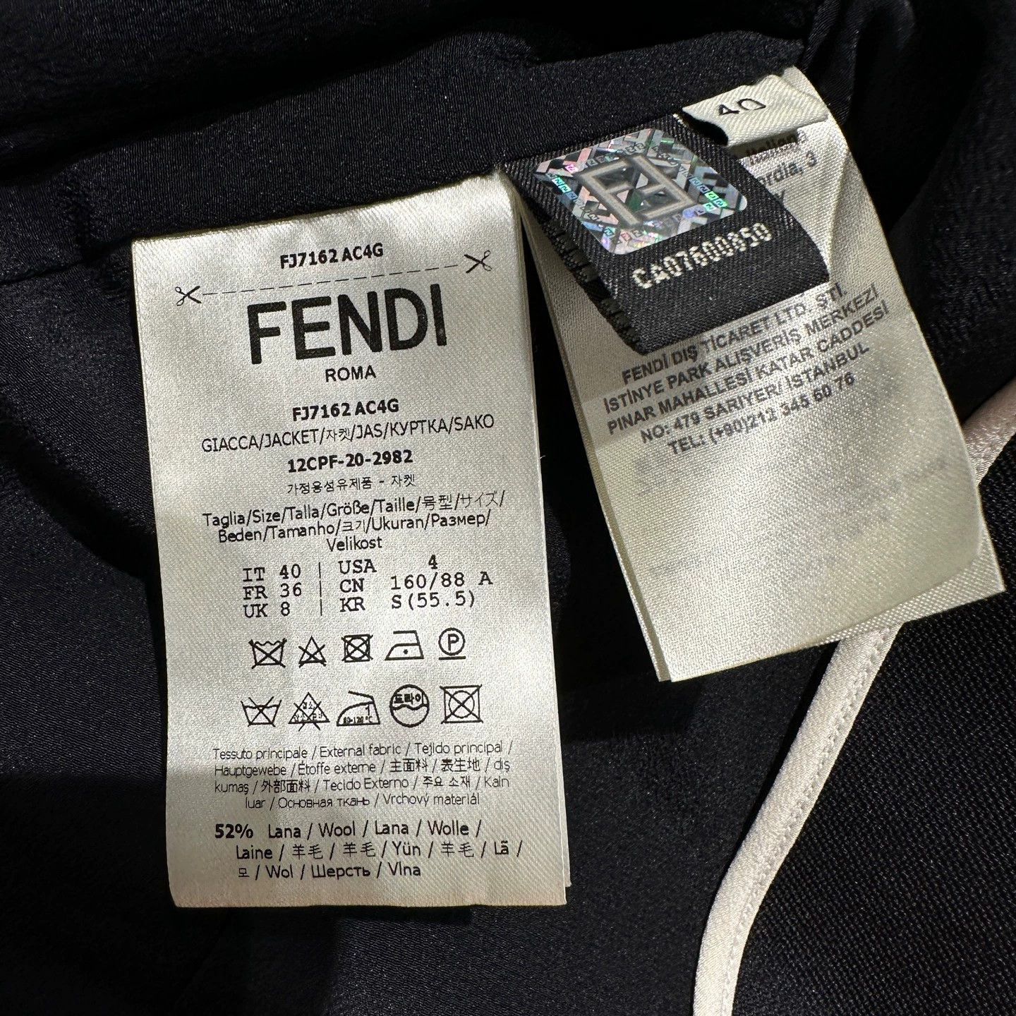 Fendi Fendi may38 DB flared-sleeve blazer size 40 wool Size S / US 4 / IT 40 - 4 Thumbnail