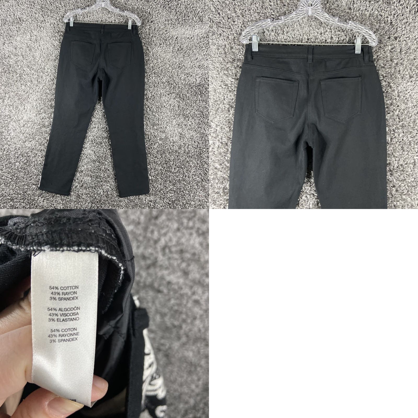 Vintage Chico’s Pants Women Black White Floral Skinny Ankle Size 0 Womens Size 25" / US 0 / IT 36 - 8 Thumbnail
