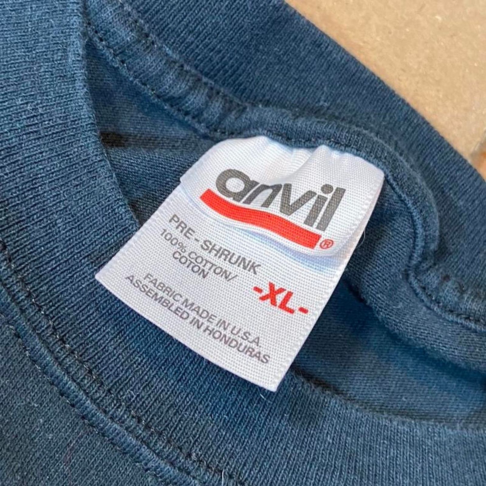 Hanes 90s black anvil tee shirt Size US XL / EU 56 / 4 - 3 Thumbnail