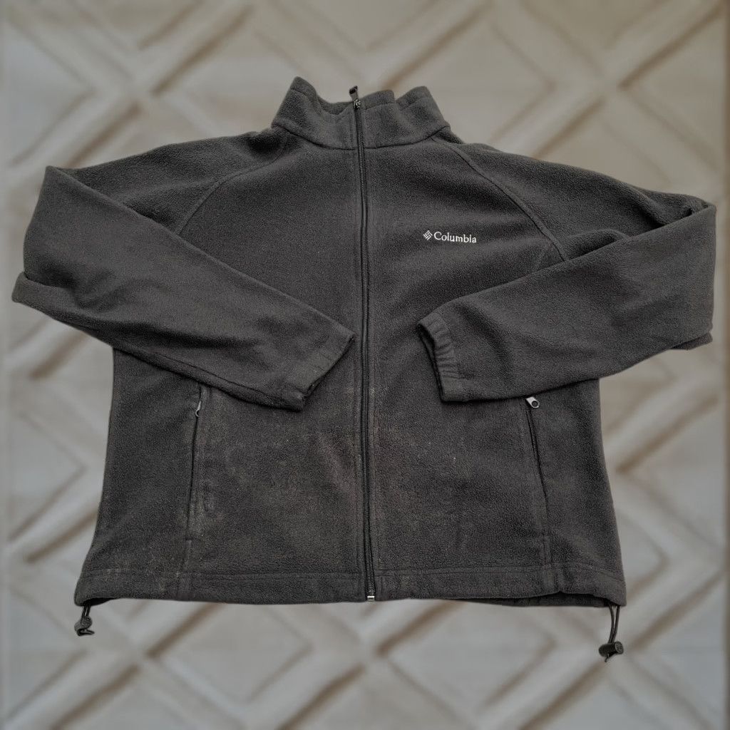 Vintage Columbia Jacket Women XL Black Benton Springs Fleece Full Zip Pockets Outdoor Classic Womens Size XL / US 12-14 / IT 48-50 - 1 Thumbnail