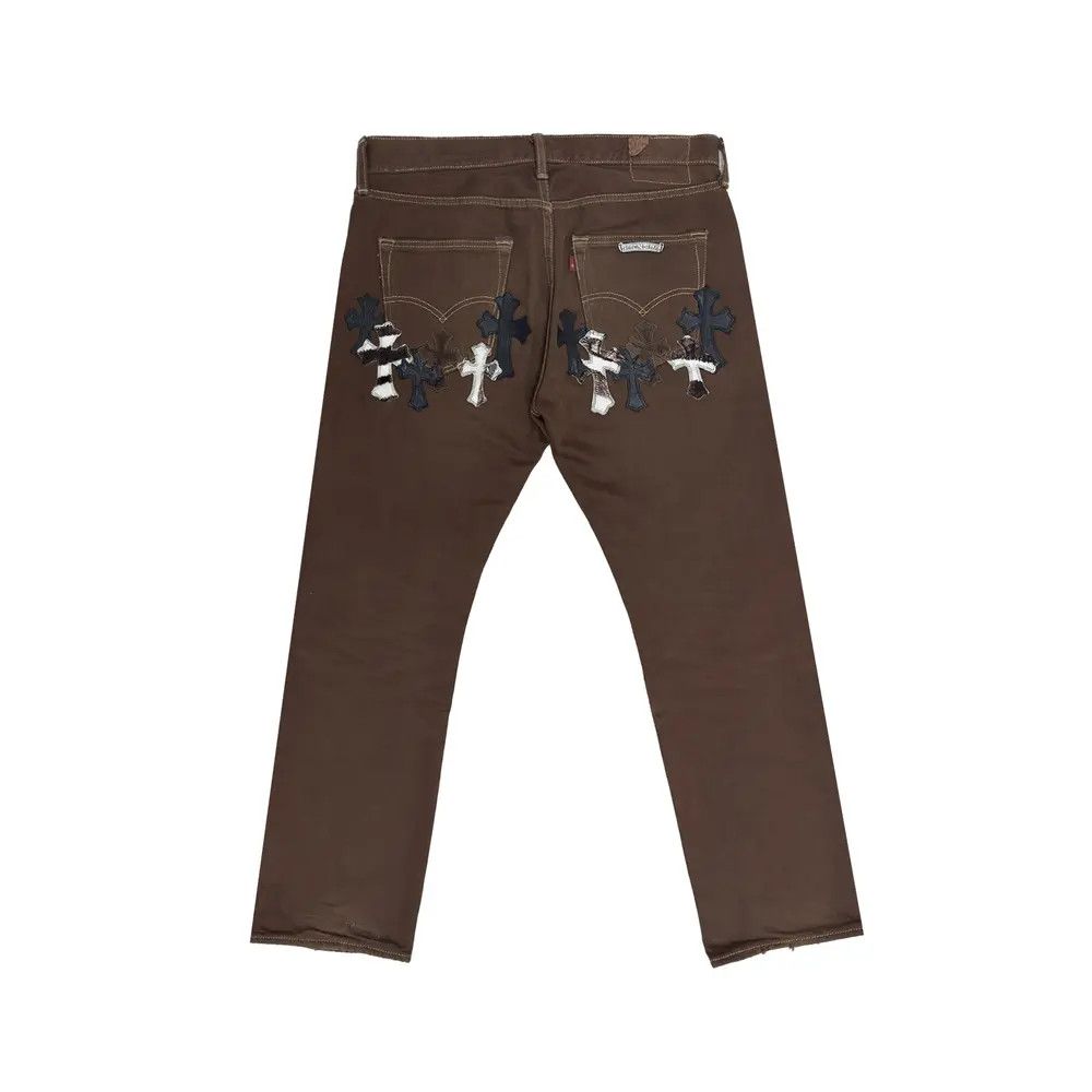 Chrome Hearts Chrome Hearts Levi's 501 Zebra & Black Cross Patch Jeans Size US 34 / EU 50 - 2 Thumbnail