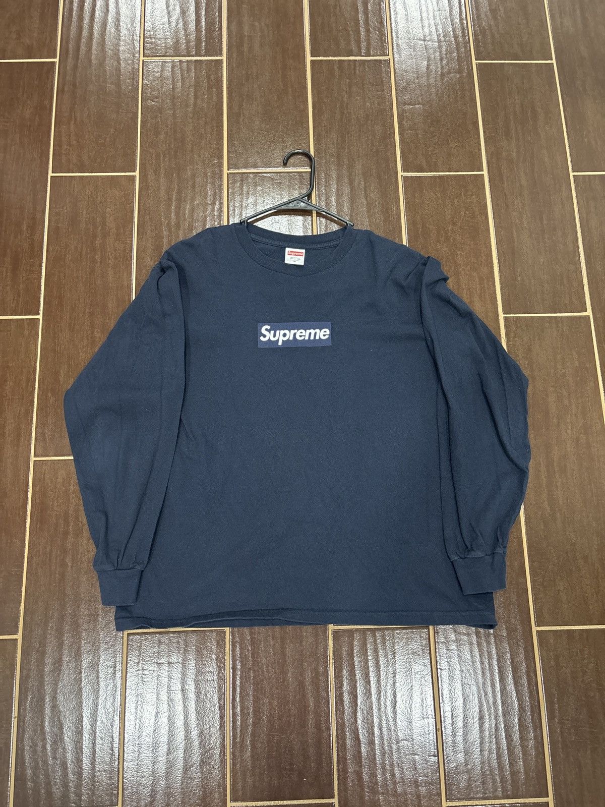 Supreme Mm6 x supreme Box Logo Zip Up Hooded Sweatshirt (Navy) (S